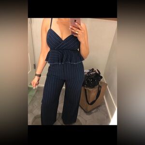 Anthropologie denim jumpsuit